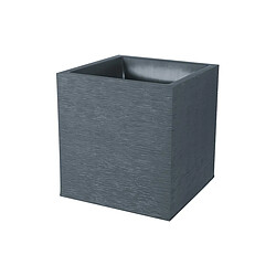 Jardinière carrée Graphit 39,5 x 39,5 x 43,5 cm - 35 L - Gris anthracite - Eda 