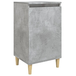 Maison Chic Table de chevet,Table de Nuit,Meuble de Rangement gris béton 40x35x70 cm bois d'ingénierie