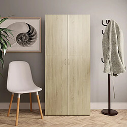 vidaXL Armoire à chaussures Chêne sonoma 80x35,5x180cm Bois ingénierie 