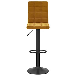 Avis vidaXL Tabourets de bar lot de 2 marron velours