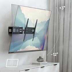 Avis Onkron Support TV Mural pour 32 - 65 Pouces Ecran, Bras TV Mural Articulé de 45 kg - Fixation Murale TV avec VESA 100x100 - VESA 400x400 mm/Support Television Mural Pivotant Inclinable STE644-B Noir