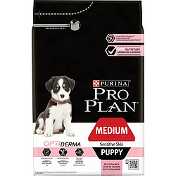 Proplan PRO PLAN Sensitive Skin Optiderma - Croquettes au saumon - Pour chiot de taille moyenne - 3 kg 