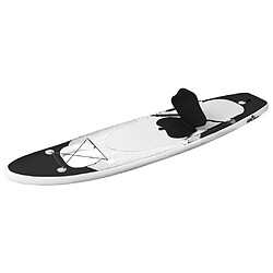 vidaXL Ensemble de planche SUP gonflable Noir 330x76x10 cm