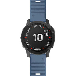 Avis Wewoo Bracelet pour montre connectée Garmin Fenix 6X 26mm Smartwatch à en silicone à libération rapide Bleu Cyan