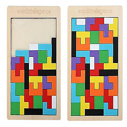 Universal Bloc en bois puzzle cerveau teaser jouets jouets russes dangram jeux de puzzle colorés