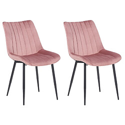 Non Lot de 2 chaises Rahden en velours 