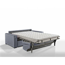 Inside 75 Canapé convertible 2-3 places EXCELLENCE 120 cm sommier lattes matelas MEMORY 18 cm inclus velours bleu cobalt