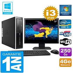 PC HP Compaq 8300 SFF Core I3-2120 Ram 4Go Disque 250 Go Wifi W7 Ecran 19" · Occasion 