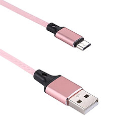 Wewoo Câble rose pour Samsung Galaxy S8 et S8 + / LG G6 / Huawei P10 P10 Plus / Xiaomi Mi 6 Max 2 autres Smartphones 1m 2A Sortie USB à Micro USB Nylon Weave Style de Charge de Synchronisation de Données,