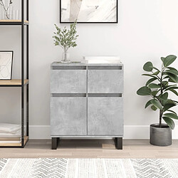 Maison Chic Buffet,Meuble de Rangement,commode pour salon,Cuisine Gris béton 60x35x70 cm Bois d'ingénierie -MN72851