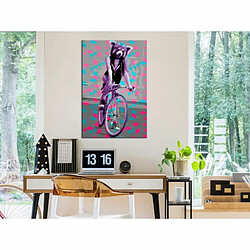 Paris Prix Tableau Imprimé Raccoon on the Bike 40 x 60 cm