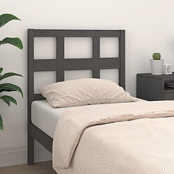 Avis Maison Chic Tête de lit scandinave pour lit adulte,Meuble de chambre Gris 95,5x4x100 cm Bois massif de pin -MN15933