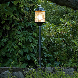 Lumière Poteau de borne simple extérieur moderne noir, argent, IP43 