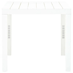 Avis Maison Chic Table de jardin | Table d'extérieur Blanc 78x78x72 cm Plastique -GKD23688