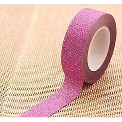 Wewoo Ruban adhésif Étiquette de en papier Washi Flashruban de bricolage décoratiflongueur 10 m Rose rouge 