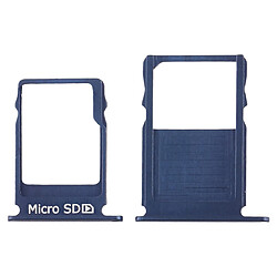 Wewoo Tiroir pour carte SIM Plateau SIM + Micro SD Nokia 3 TA-1020 TA-1028 TA-1032 TA-1038 Bleu