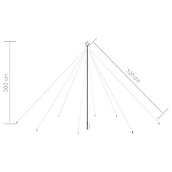 vidaXL Lumières d'arbre de Noël Int/Extérieur 800 LED colorées 5 m pas cher