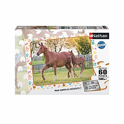 Ludendo Puzzle 60 pièces Maman et Bébé Cheval