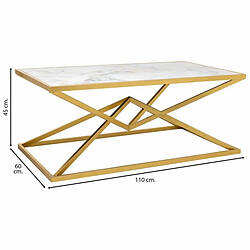 Avis Table Basse Alexandra House Living Or Métal Papier Fer Bois MDF 60 x 45 x 110 cm