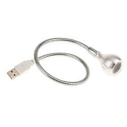 Lampe flexible de lumière d'USB LED pour l'étude de lit de PC d'ordinateur Argent + blanc chaud Lampe LED USB