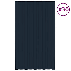 vidaXL Panneaux de toiture 36 pcs Acier galvanisé Anthracite 80x45 cm 