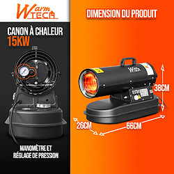 Acheter Warm Tech Canon à chaleur diesel 15 KW avec thermostat - Warmtech