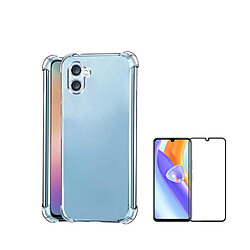 Superprotect Housse anti-choc kit de couverture + film en verre trempé à couvercle complet 5D Phonecare pour Samsung A05 - Transparent 