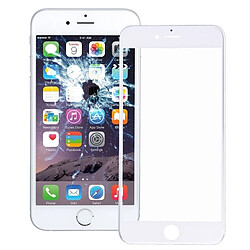 Wewoo Vitre blanc pour iPhone 6 Plus pièce détachée Avant Écran Lentille En Verre Extérieur avec Cadre Avant LCD