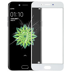 Wewoo Pièce Détachée Vitre Écran avant pour OPPO A77 (blanc) 