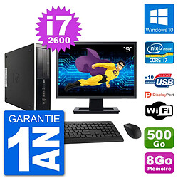 PC HP Compaq Pro 6300 SFF Ecran 19" i7-2600 RAM 8Go Disque 500Go Windows 10 Wifi · Occasion 