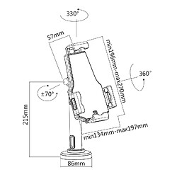 Acheter Kimex Support universel tablette 7.9''-10.5'', Installation table/mur