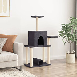 Avis Arbre à chat avec griffoirs,niche pour chat en sisal gris foncé 122 cm -MN74511