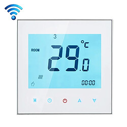 Wewoo Thermomètre blanc 3A Type de chauffage de l'eau de charge Touch LCD Digital WiFi thermostat de la salle, Affichage Horloge / Température / Périodes / Temps / Semaine / Chaleur etc.