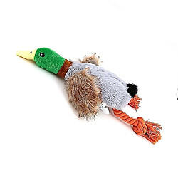 Jouets à mâcher pour chien Jouet sonore canard en peluche jouet pelucheux animal grinçant Jouet de corde à mâcher pour chien nettoyeur de dents 