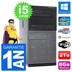 PC Tour Dell OptiPlex 790 MT Intel i5-2400 RAM 8Go Disque 2To Windows 10 Wifi · Occasion 