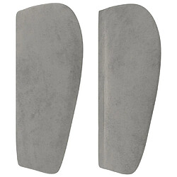 Acheter Maison Chic Tête de lit scandinave avec oreilles,meuble de chambre Gris clair 93x23x78/88 cm Velours -MN58512