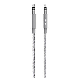 Seven 7 Belkin - Câble Audio Premium, Jack-Jack 3,5mm - Gris Métallique 