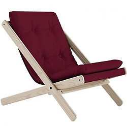 Inside 75 Fauteuil futon BOOGIE hêtre massif coloris bordeaux