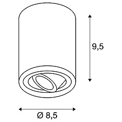 Plafonnier intérieur SLV TRILEDO, simple, rond, blanc, GU10/LED GU10 51mm, 10W max pas cher