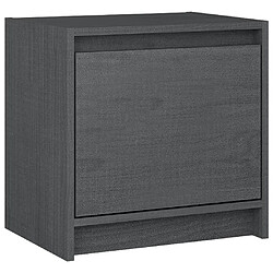 Maison Chic Table de chevet Table de Nuit Meuble de Rangement Gris 40x30,5x40 cm Bois de pin massif