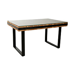 Table Romimex Noir Naturel Bois Recyclé 140 x 77 x 90 cm 