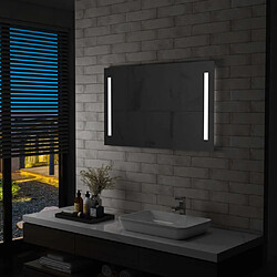 vidaXL Miroir mural à LED pour salle de bains 100x60 cm