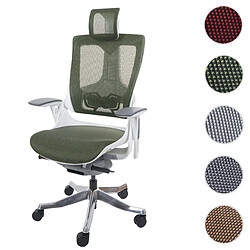 Mendler chaise de bureau MERRYFAIR Wau 2, chaise de bureau chaise pivotante, rembourrage/filet, ergonomique ~ vert 