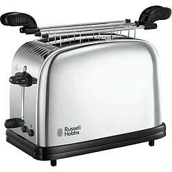 RUSSELL HOBBS 23310-57 - Toaster Victory Retro 2 fentes - Pinces a sandwichs - 1200 W - Acier brillant 