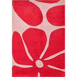 Jardindeco Tapis intérieur à poils longs Swing 385 rouge 80 x 140 cm. Tapis intérieur à poils longs Swing 385 rouge 80 x 140 cm