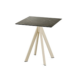 Materiel Chr Pro Table de bistrot Infinity avec piètement sable + plateau HPL 70x70 cm - Veba 