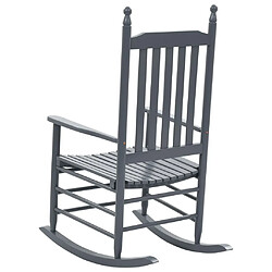 Acheter Maison Chic Chaise/Fateuill à bascule, Rocking chair avec siège incurvé Gris Bois de peuplier -GKD30388