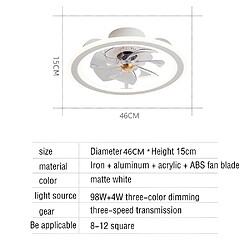 Avis Universol Trois couleurs à changement de lumière ABS FAN FEAF PLADIER PLATE