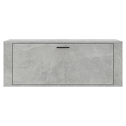 Acheter vidaXL Armoire à chaussures murale Gris béton 100x35x38 cm