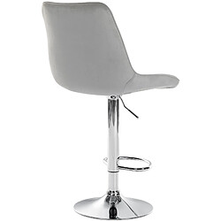 Non Lot de 2 tabourets de bar Toni velours chrome pas cher